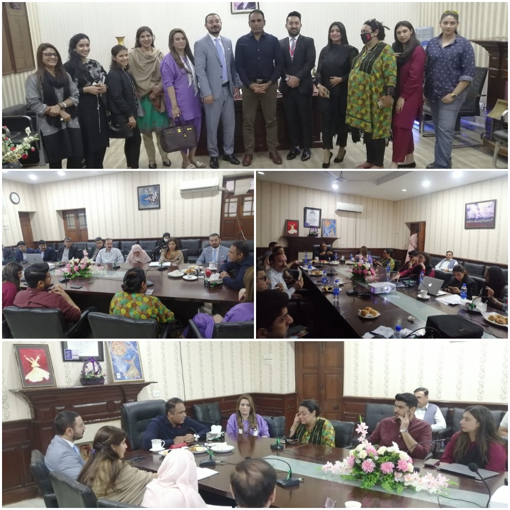 Director general social welfare Mudassar Riaz Malik along his team hold ...